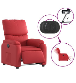 Fauteuil inclinable électrique Rouge Similicuir