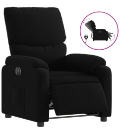 Fauteuil inclinable électrique Noir Tissu