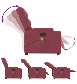 Fauteuil de massage inclinable électrique Rouge bordeaux Tissu