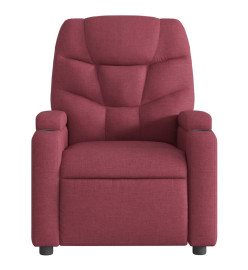 Fauteuil de massage inclinable électrique Rouge bordeaux Tissu