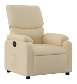 Fauteuil inclinable électrique Crème Tissu