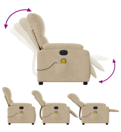 Fauteuil inclinable de massage électrique crème