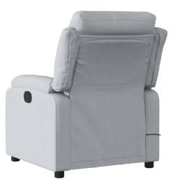 Fauteuil de massage inclinable Gris clair Tissu