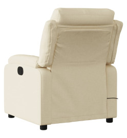 Fauteuil de massage inclinable Crème Tissu