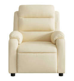 Fauteuil de massage inclinable Crème Tissu