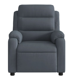 Fauteuil inclinable électrique Gris foncé Velours