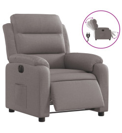 Fauteuil inclinable électrique Taupe Tissu