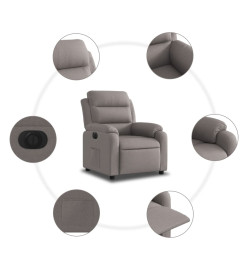 Fauteuil inclinable électrique Taupe Tissu