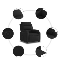 Fauteuil inclinable électrique Noir Tissu