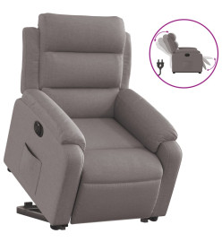 Fauteuil inclinable électrique taupe tissu