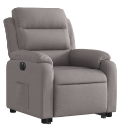 Fauteuil inclinable électrique taupe tissu