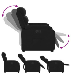 Fauteuil inclinable électrique noir tissu