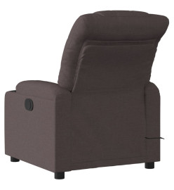 Fauteuil de massage inclinable Marron foncé Tissu