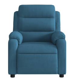 Fauteuil inclinable de massage bleu velours