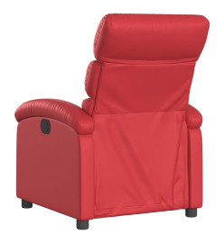 Fauteuil inclinable électrique Rouge Similicuir