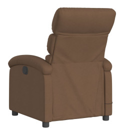 Fauteuil inclinable de massage électrique marron tissu