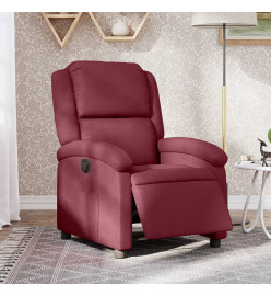 Fauteuil inclinable électrique Rouge bordeaux Tissu