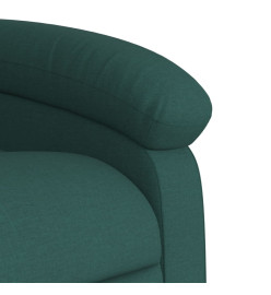 Fauteuil de massage inclinable électrique Vert foncé Tissu