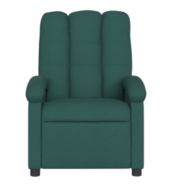 Fauteuil de massage inclinable électrique Vert foncé Tissu