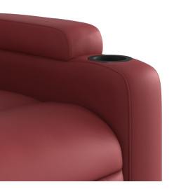 Fauteuil inclinable électrique Rouge bordeaux Similicuir