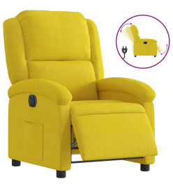 Fauteuil inclinable électrique jaune velours