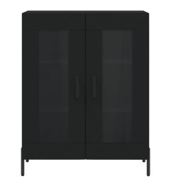 Buffet haut Noir 69,5x34x180 cm Bois d'ingénierie