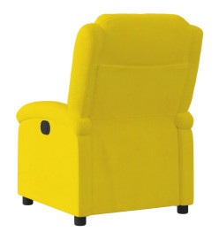 Fauteuil inclinable électrique jaune velours