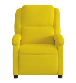 Fauteuil inclinable électrique jaune velours