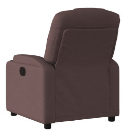 Fauteuil inclinable électrique Marron foncé Tissu