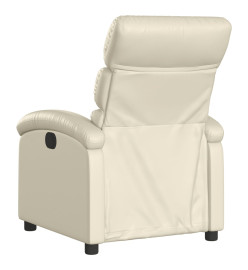 Fauteuil inclinable électrique Crème Similicuir