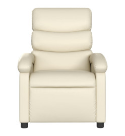 Fauteuil inclinable électrique Crème Similicuir