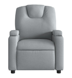 Fauteuil de massage inclinable électrique gris clair tissu