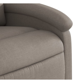 Fauteuil de massage inclinable électrique Taupe Tissu