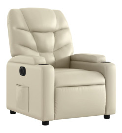 Fauteuil inclinable électrique Crème Similicuir