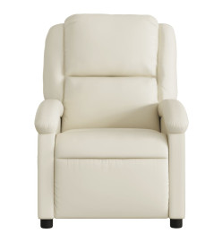 Fauteuil inclinable électrique Crème Similicuir