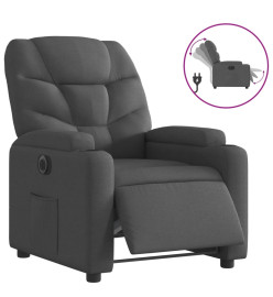 Fauteuil inclinable électrique Noir Tissu