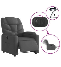 Fauteuil inclinable électrique Noir Tissu