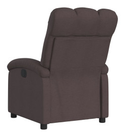 Fauteuil inclinable électrique Marron foncé Tissu