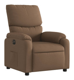 Fauteuil inclinable électrique Marron Tissu