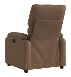 Fauteuil inclinable électrique Marron Tissu