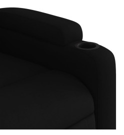 Fauteuil de massage inclinable électrique Noir Tissu