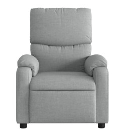 Fauteuil de massage inclinable électrique gris clair tissu