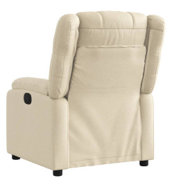 Fauteuil inclinable électrique Crème Tissu