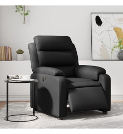 Fauteuil inclinable électrique Noir Similicuir