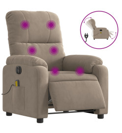 Fauteuil inclinable de massage électrique taupe