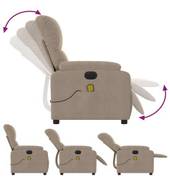 Fauteuil inclinable de massage électrique taupe