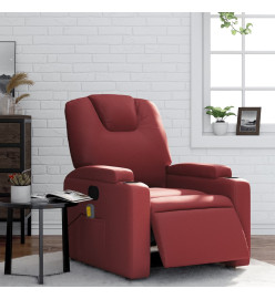 Fauteuil de massage inclinable électrique rouge bordeaux