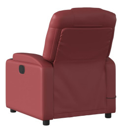 Fauteuil de massage inclinable électrique rouge bordeaux