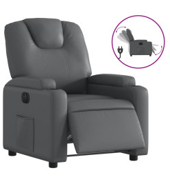 Fauteuil inclinable électrique Gris Similicuir