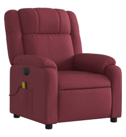 Fauteuil de massage inclinable électrique Rouge bordeaux Tissu